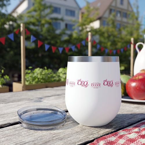 CEO Energy 12oz Insulated Wine Tumbler – Pink Boss Lady Travel Cup