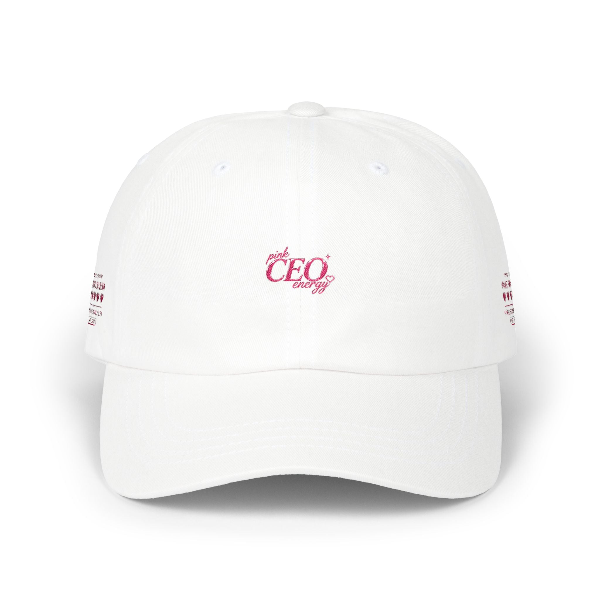 Dad Cap — Pink 'CEO' Embroidered Baseball Hat