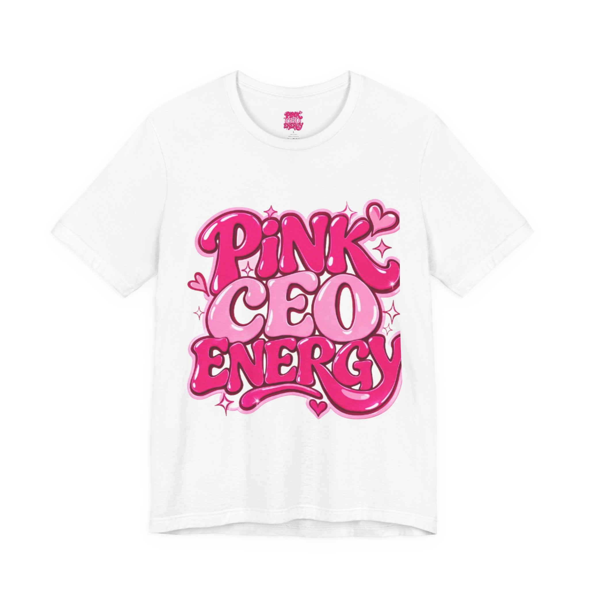 Pink CEO Energy T-Shirt — Cute Pink Retro Graphic Tee for Boss Babes