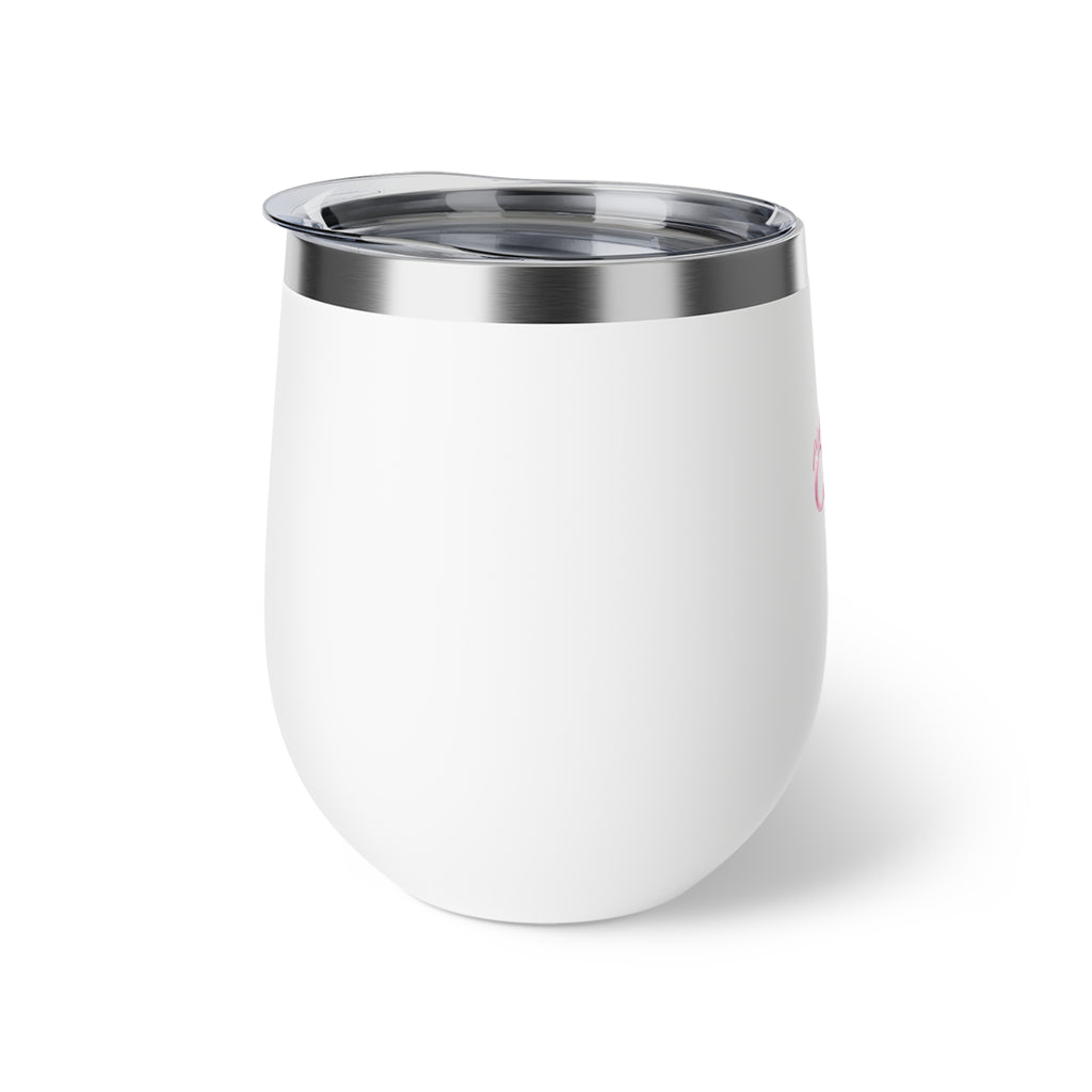 Image 2: Pink CEO Energy stemless wine cup – side view

