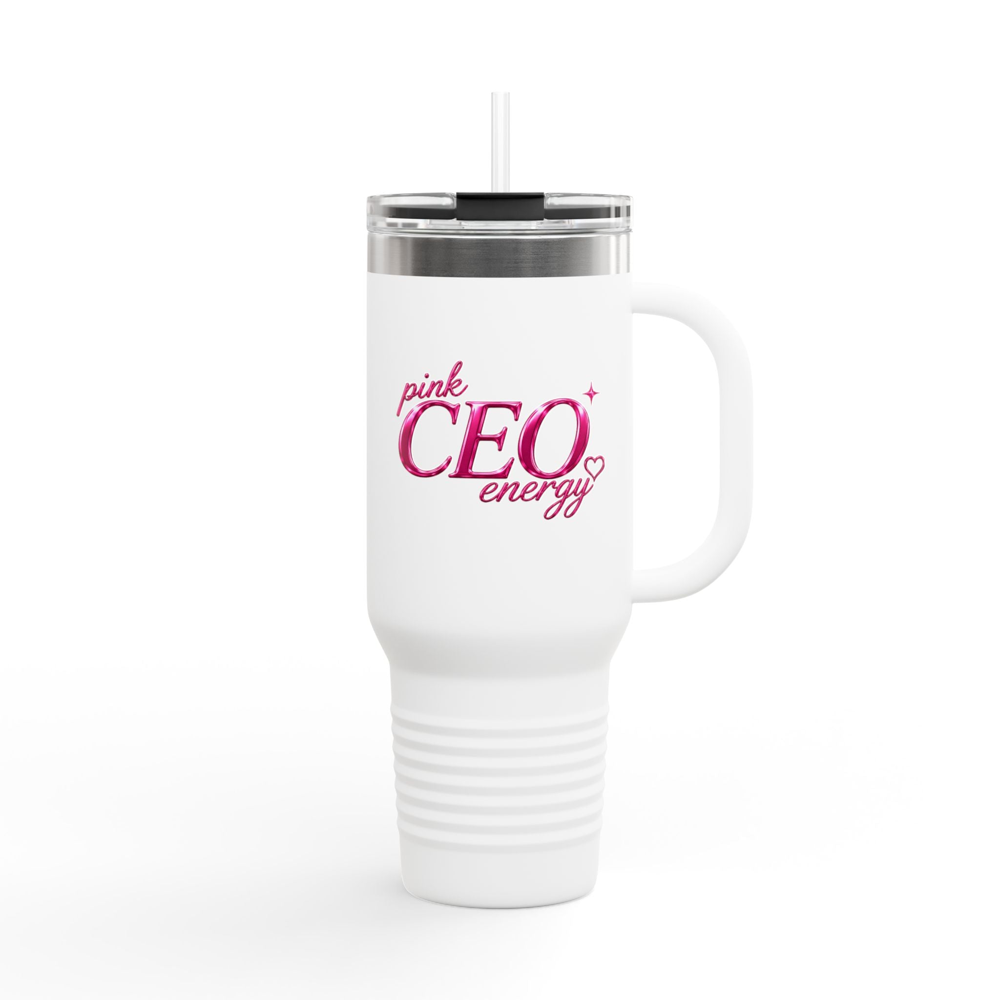 Pink CEO Energy 40oz Insulated Travel Mug