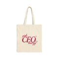 Pink CEO Energy Cotton Canvas Tote Bag