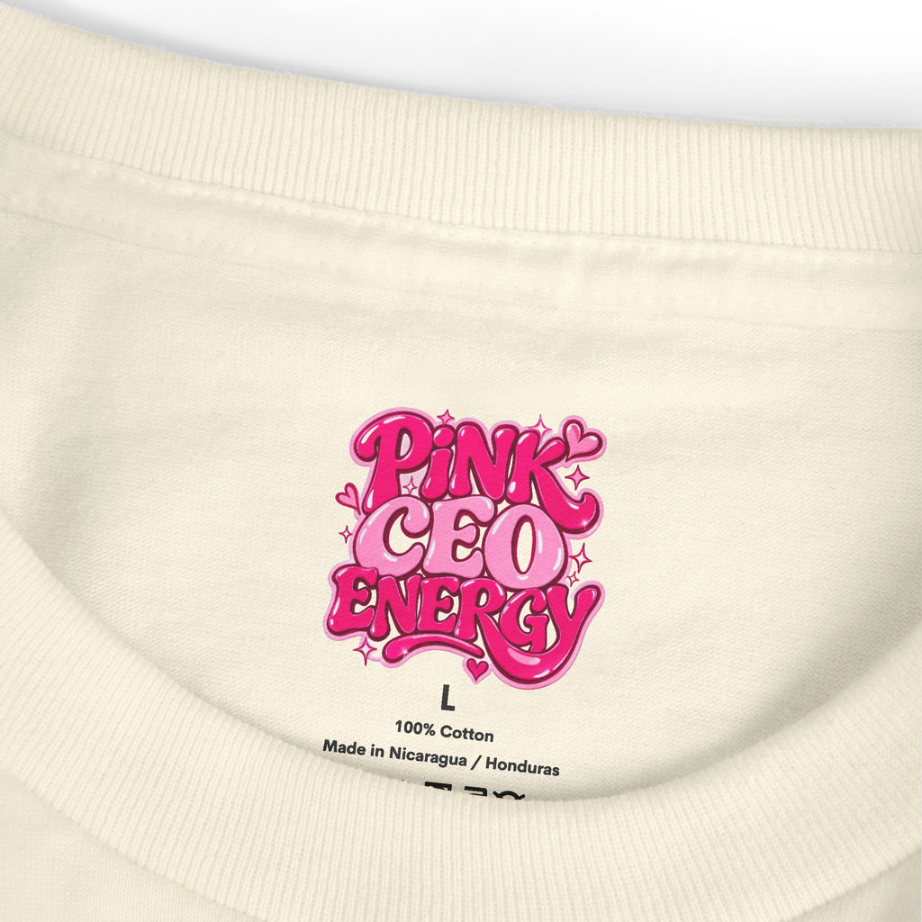 Pink CEO Energy T-Shirt — Heavyweight Garment-Dyed Tee