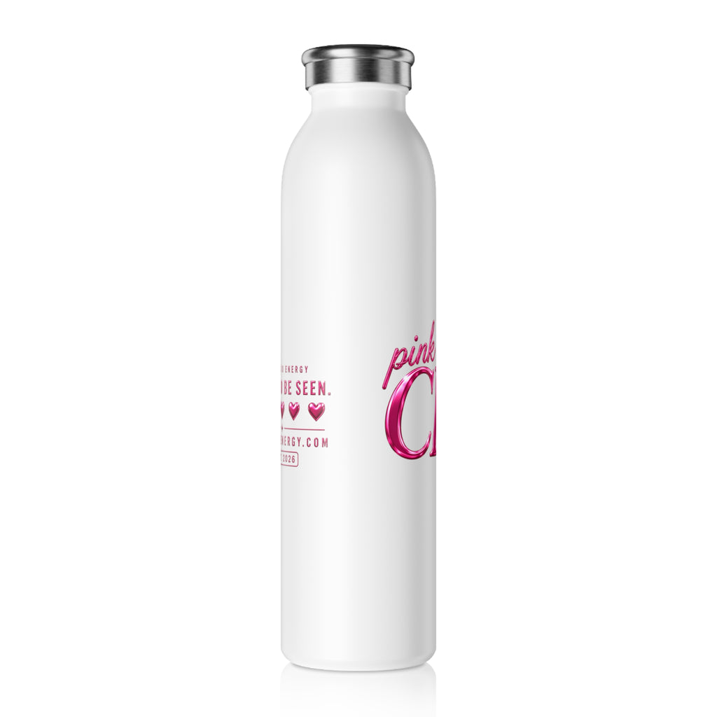 Image 3: Pink CEO Energy 20oz travel bottle – side view

