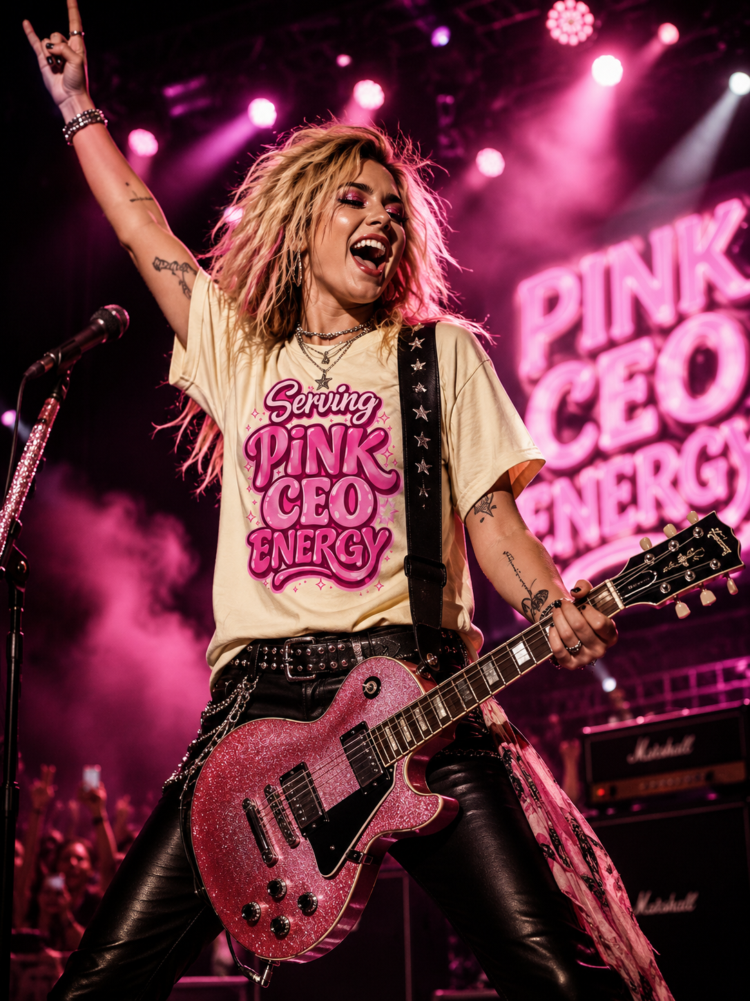 Pink CEO Energy T-Shirt — Heavyweight Garment-Dyed Tee